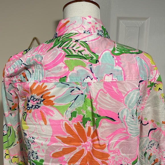 Lilly Pulitzer for Target Nosey Posey Floral Button up Blouse Size M - Picture 6 of 7